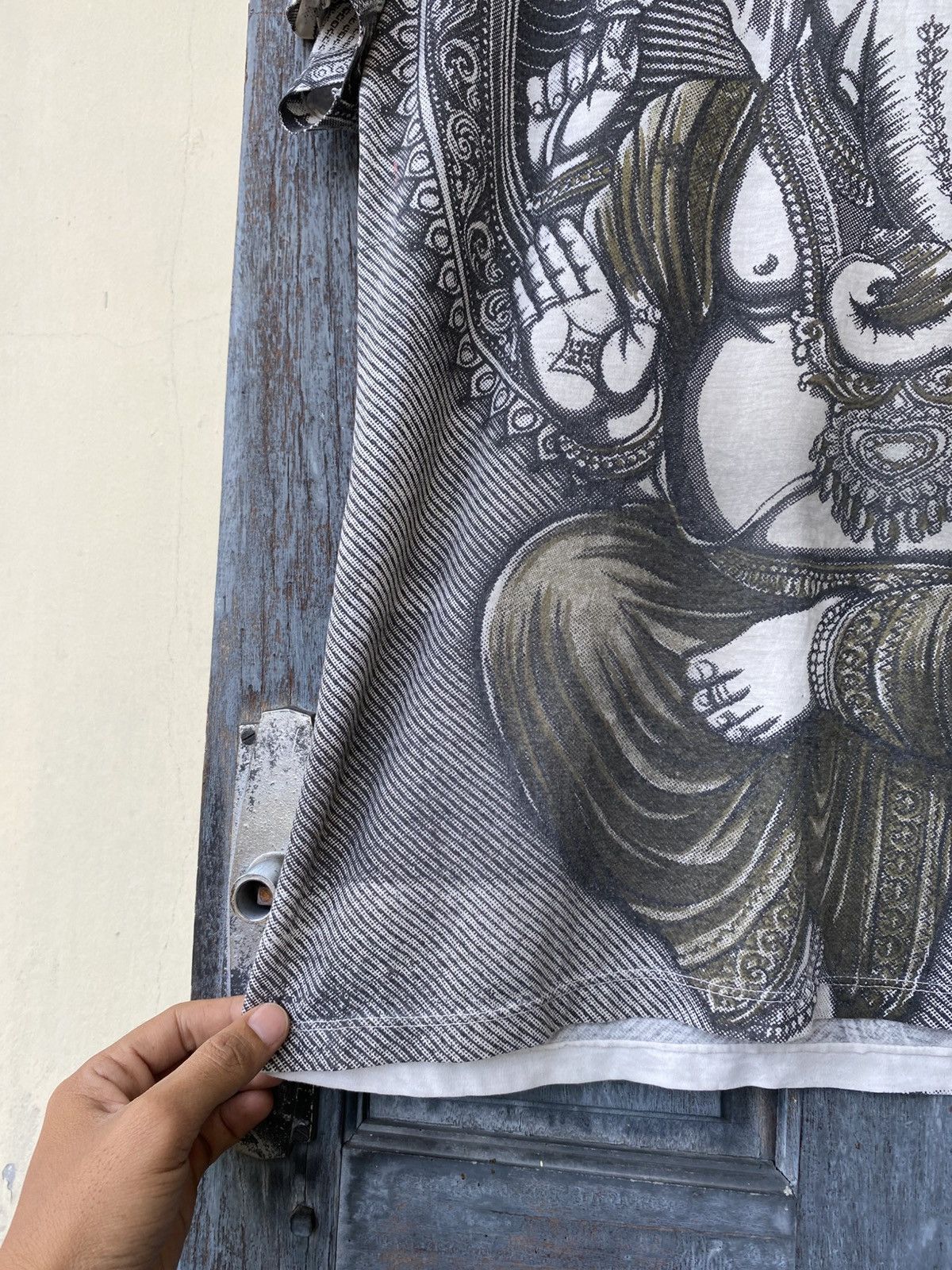 Vintage Weed Psychedelic Ganesha Graphic TShirt All Over Print Thai Size US M / EU 48-50 / 2 - 6 Thumbnail