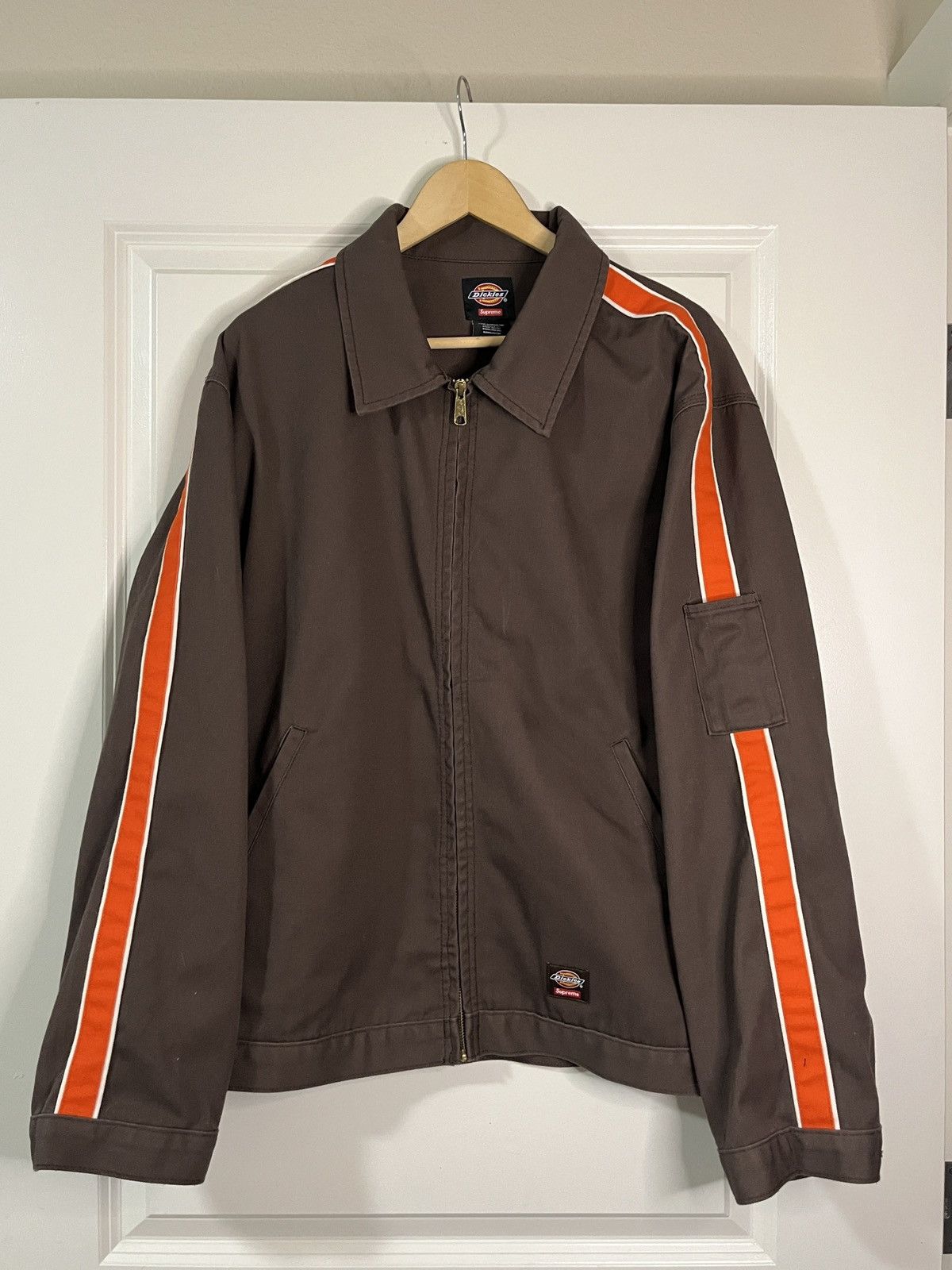 Dickies × Supreme Supreme x Dickies Stripe Eisenhower Jacket | Grailed