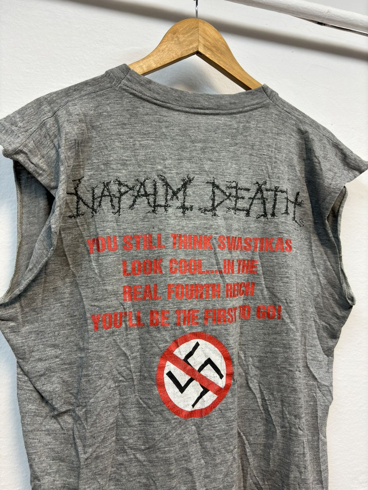 Band Tees × Vintage Vintage Napalm Death 1993 Nasi Punks Fuck Off Sleeveless tee Size US L / EU 52-54 / 3 - 4 Thumbnail