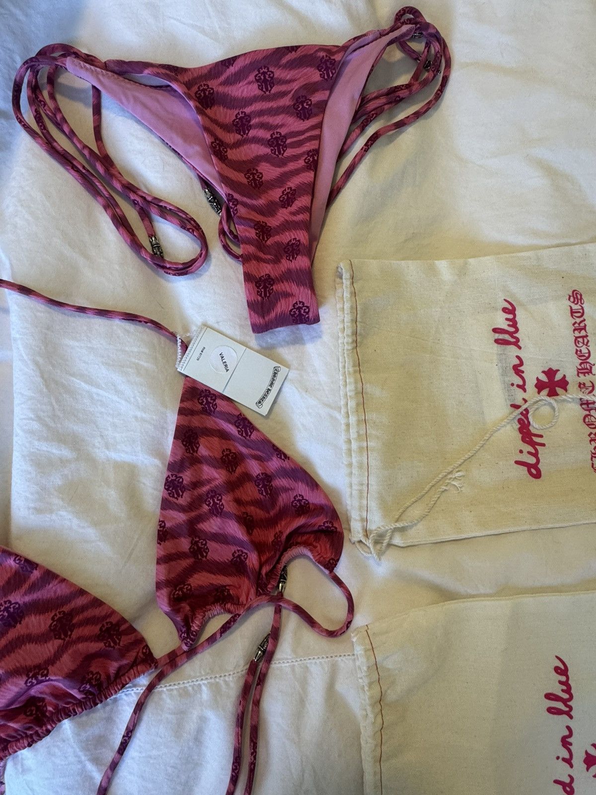 Chrome Hearts Chrome Hearts Dipped in Blue Tiger Print Dagger Bikini Set Size ONE SIZE - 3 Thumbnail