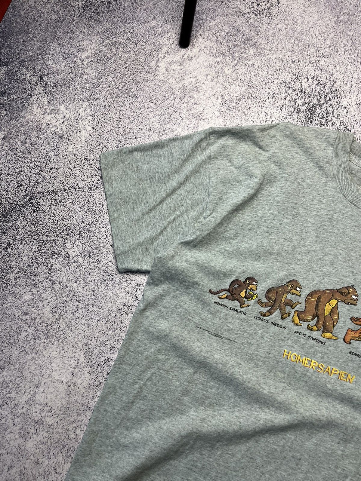 Cartoon Network Vintage 1999 Homer Simpson Evolution T- Shirt Homersapien Size US L / EU 52-54 / 3 - 5 Thumbnail