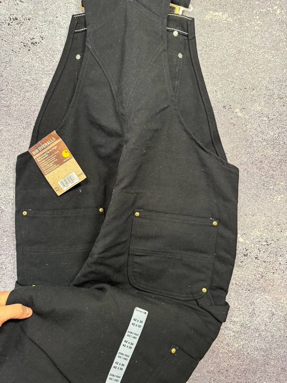 Carhartt NWT CARHARTT Double Knee Overall Black Fit 42x30 Size US 42 / EU 58 - 17 Thumbnail