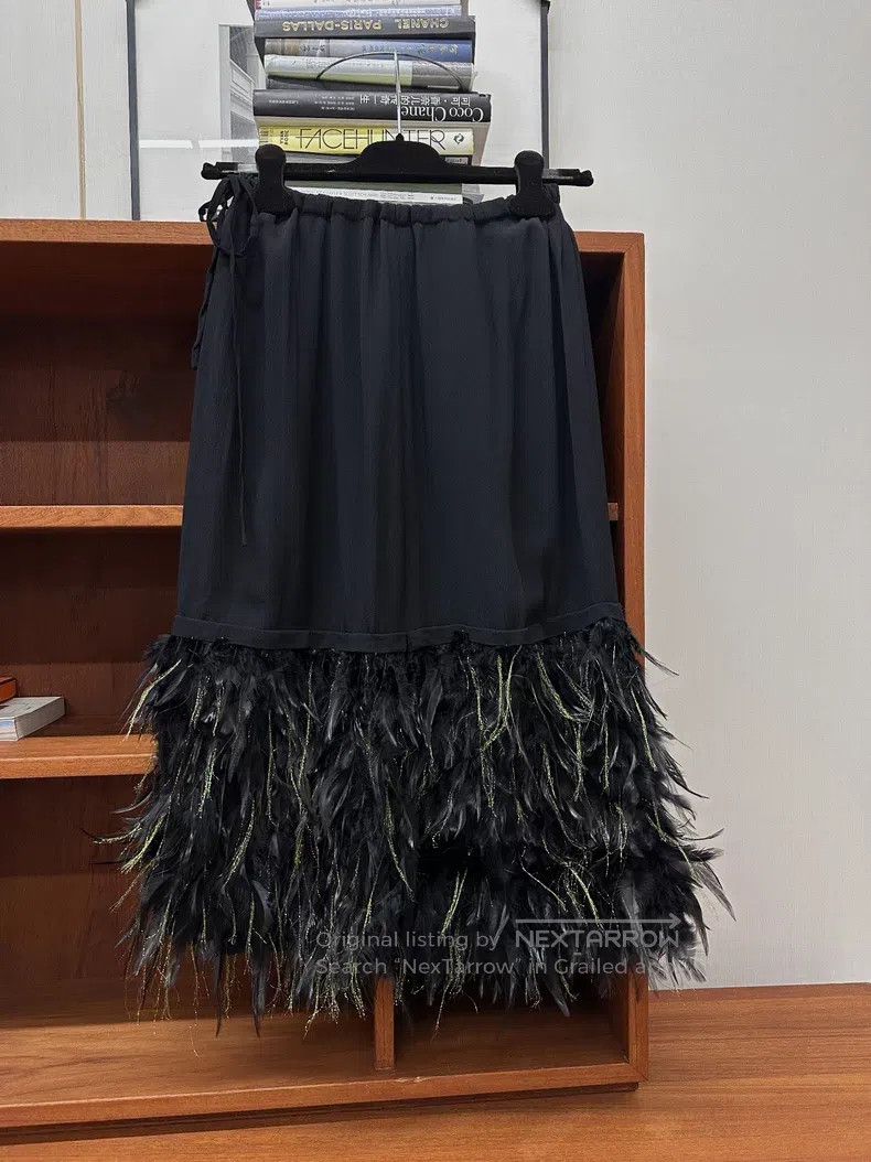 Dries Van Noten Dries Van Noten Feather Midi Skirt Size 37" - 4 Thumbnail