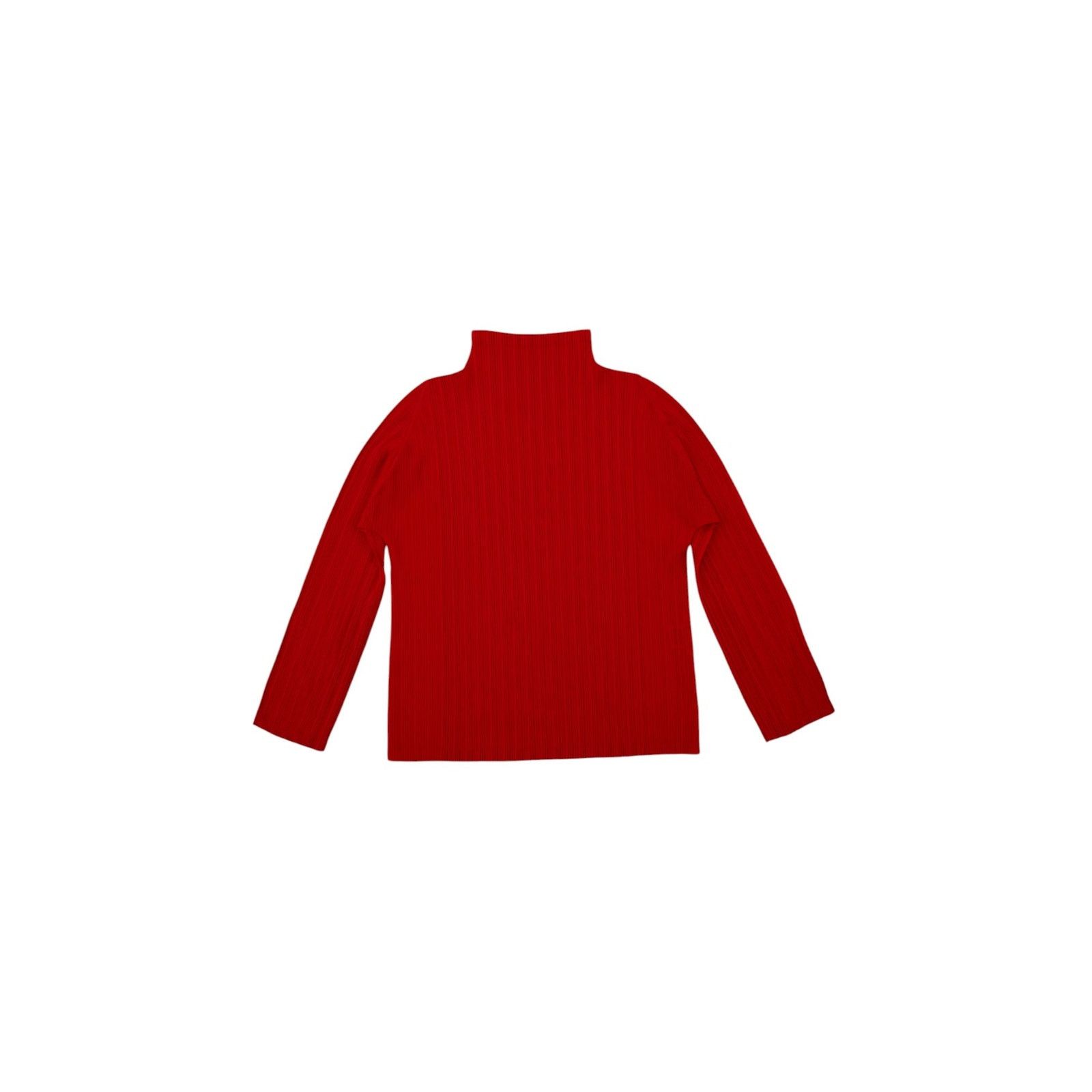 Issey Miyake Pleats Please Red Long Sleeve Size L / US 10 / IT 46 - 2 Thumbnail