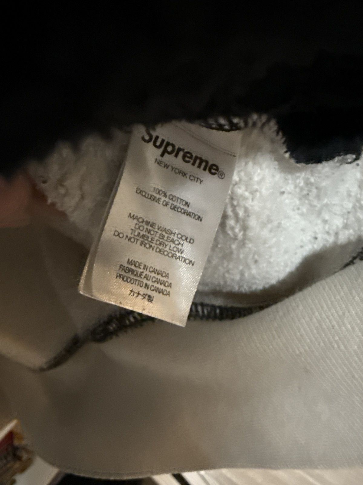 Supreme Black white supreme hoodie used Size US L / EU 52-54 / 3 - 6 Thumbnail