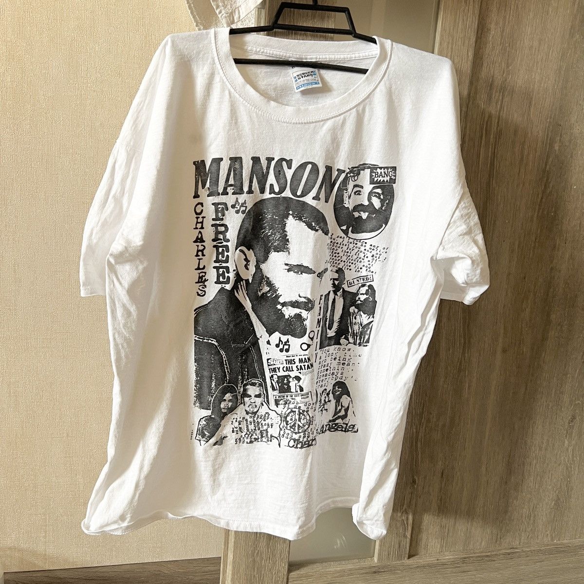 image of Accepting 1St Offer Charles Manson Tshirt in White, Men's (Size XL)