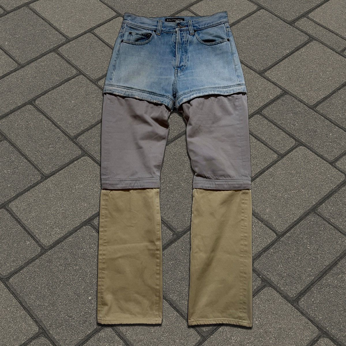 Balenciaga 2018 Balenciaga Paneled Convertible Denim Size US 30 / EU 46 - 1 Thumbnail