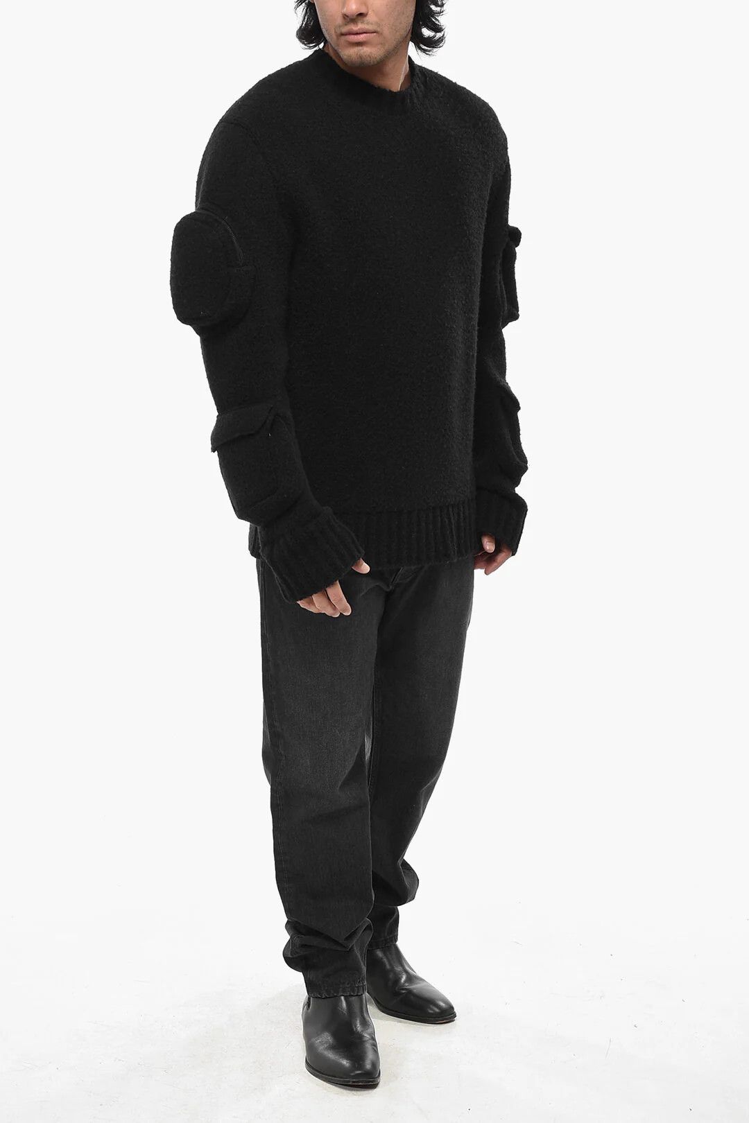 Off-White og1mm0526 Crewneck Sweater in Black Size US L / EU 52-54 / 3 - 4 Thumbnail