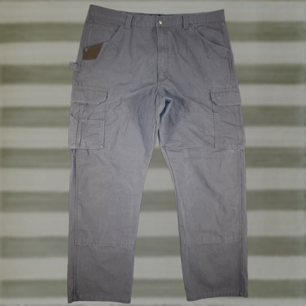 Wrangler Wrangler Workwear Ranger Double Knee Cargo Ripstop Pants Mens 42x32 Gray Size US 42 / EU 58 - 1 Thumbnail