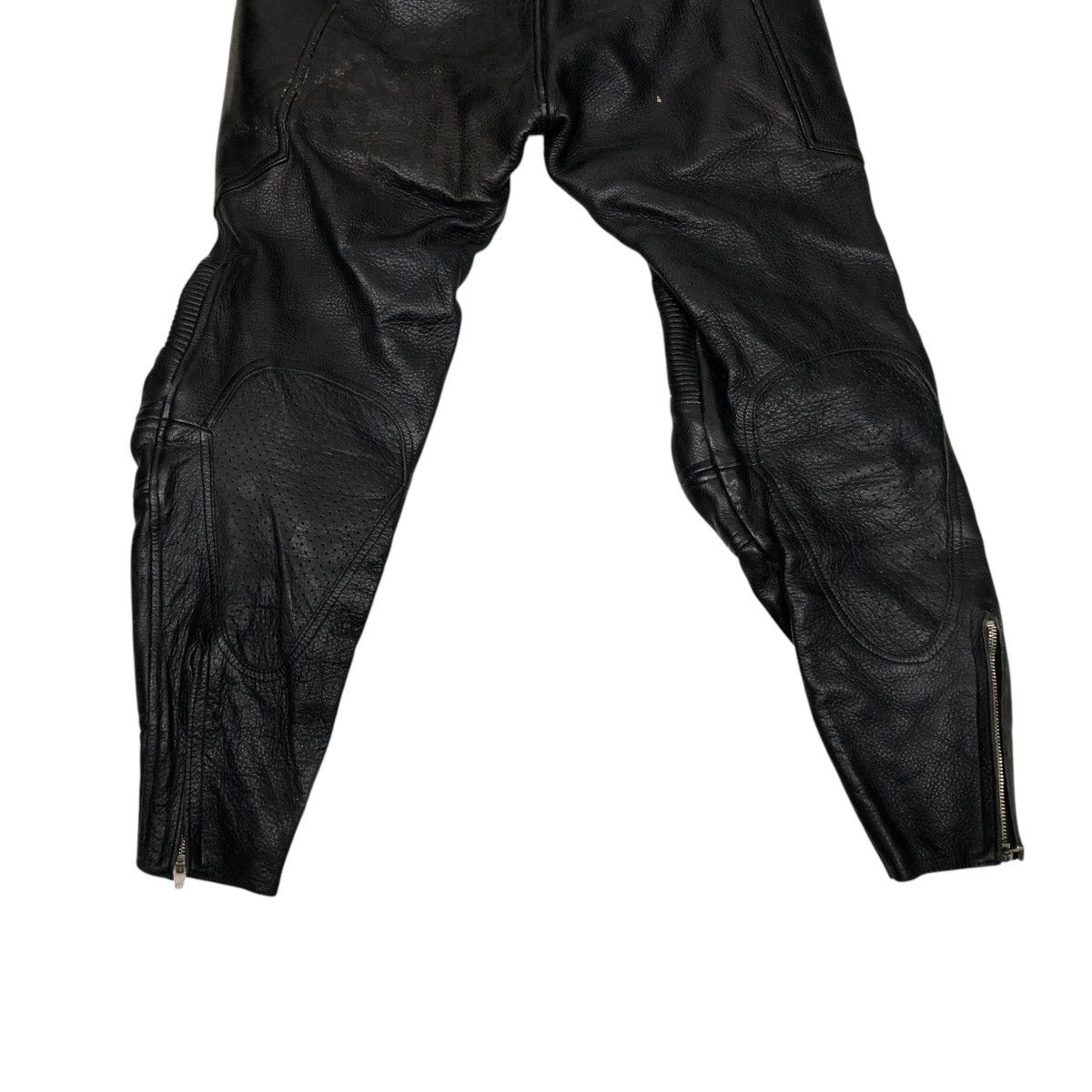 Genuine Leather 🔥VINTAGE GENUINE LEATHER BIKER PANTS HIVE ISSEY MIYAKE Size US 28 / EU 44 - 17 Thumbnail