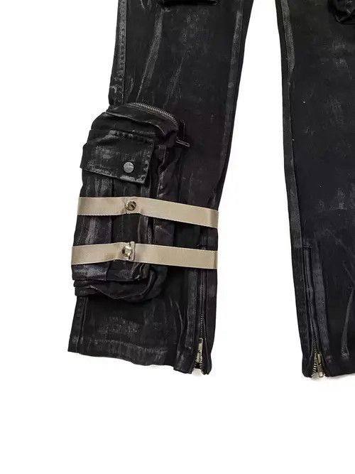 VIBE Punk Rock Heavy Industrial Detachable Streamer Cargo Pants Size US 32 / EU 48 - 6 Thumbnail