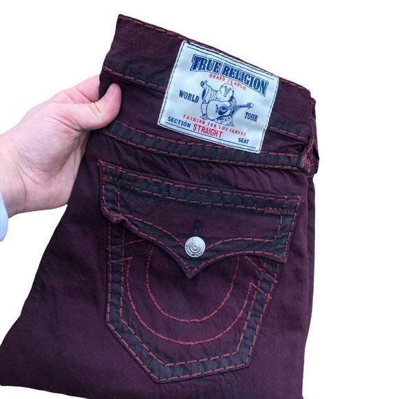 True Religion True Religion Jeans Size 32 STRAIGHT Red Size US 32 / EU 48 - 10 Thumbnail