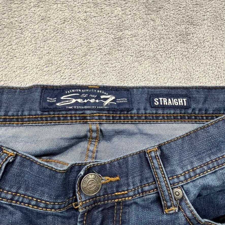 Seven 7 Seven 7 Jeans Mens Straight Jeans Denim Blue 34x34 Size US 34 / EU 50 - 3 Thumbnail