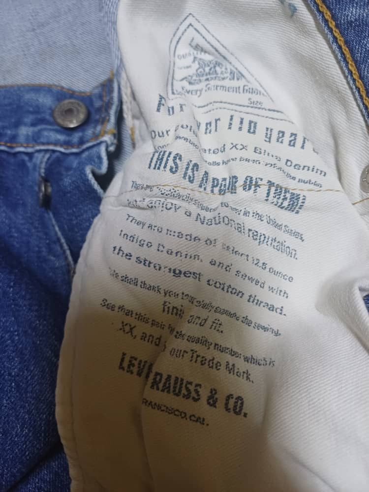 Levi's VINTAGE 80'S LEVIS BIG E SELVEDGE BUTTON 555 Size US 33 - 8 Thumbnail