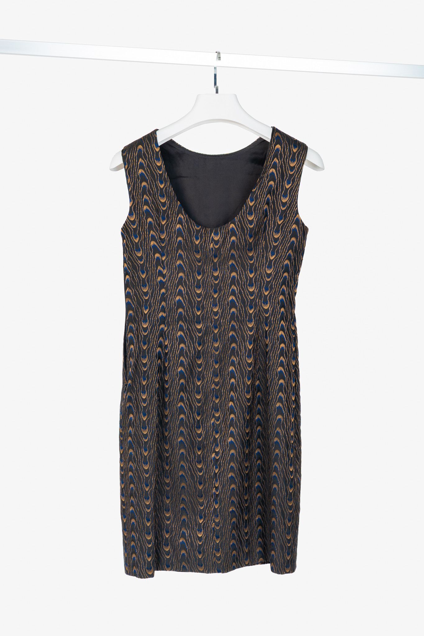 Dries Van Noten Dries Van Noten Black Abstract-Jacquard Sleeveless Dress Size S / US 4 / IT 40 - 2 Thumbnail