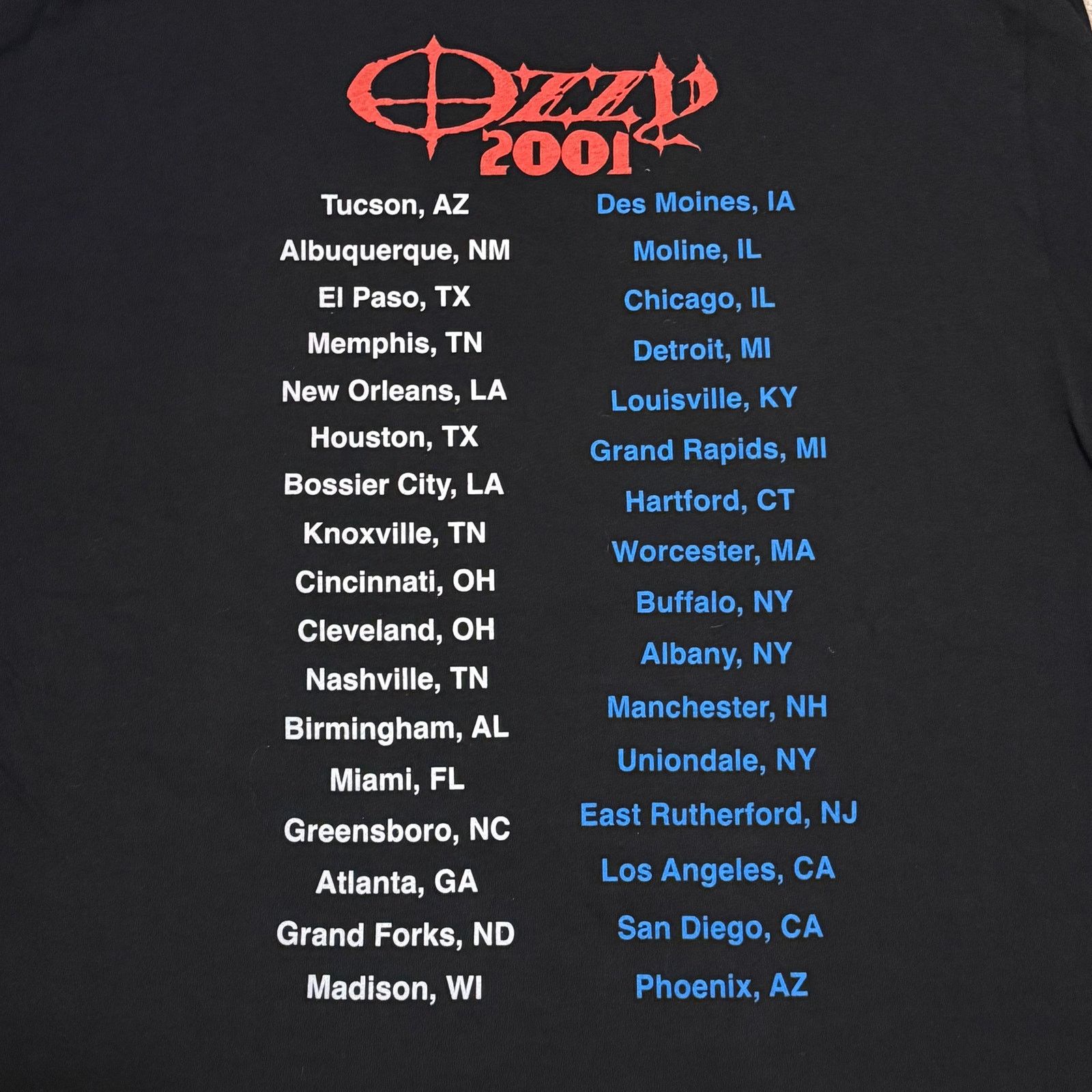 Band Tees × Vintage Vintage 2001 Ozzy Osbourne Ozz Bless America Shirt Large Size US L / EU 52-54 / 3 - 4 Thumbnail