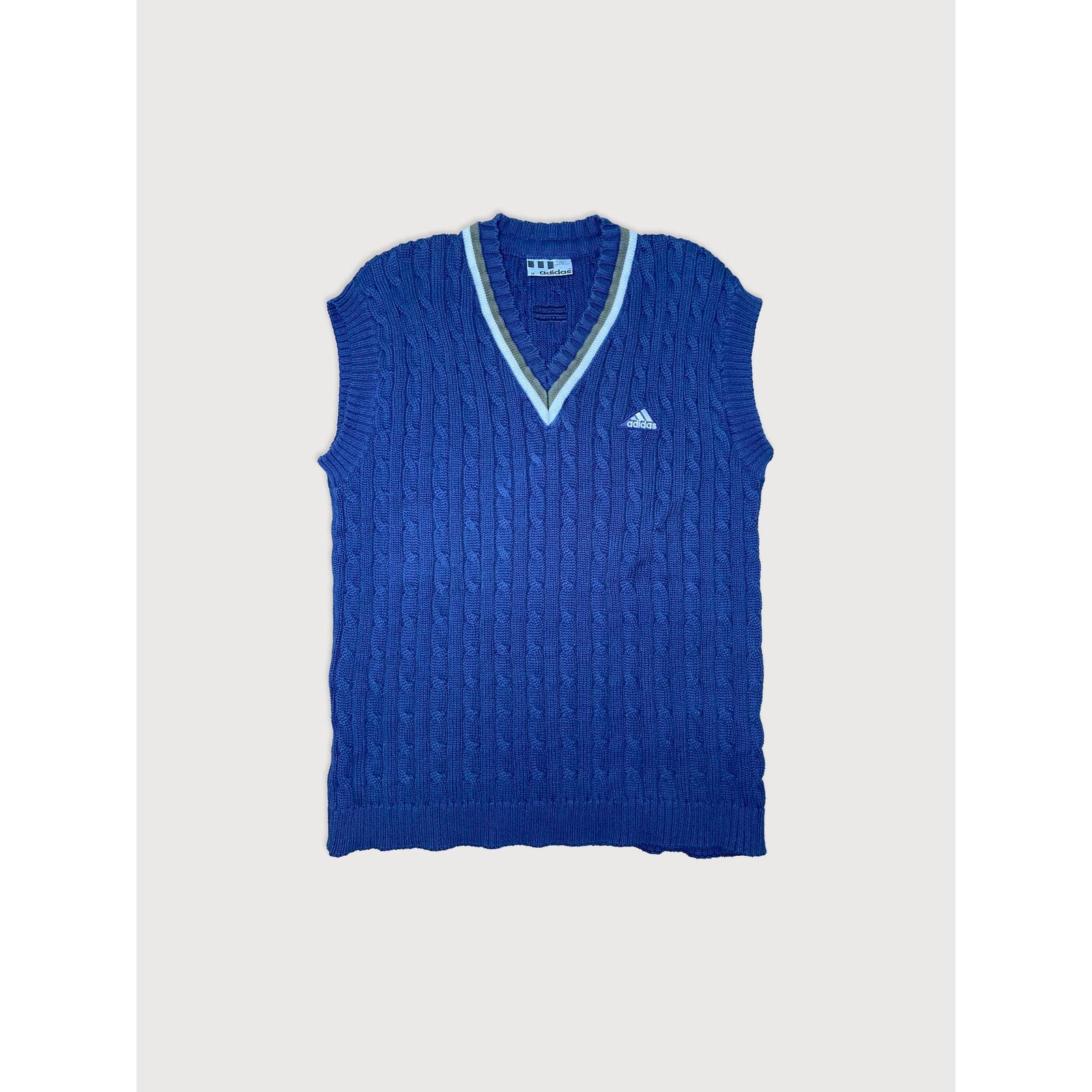 Adidas Vintage Adidas Cable Knit Tennis Vest Size ONE SIZE - 4 Thumbnail