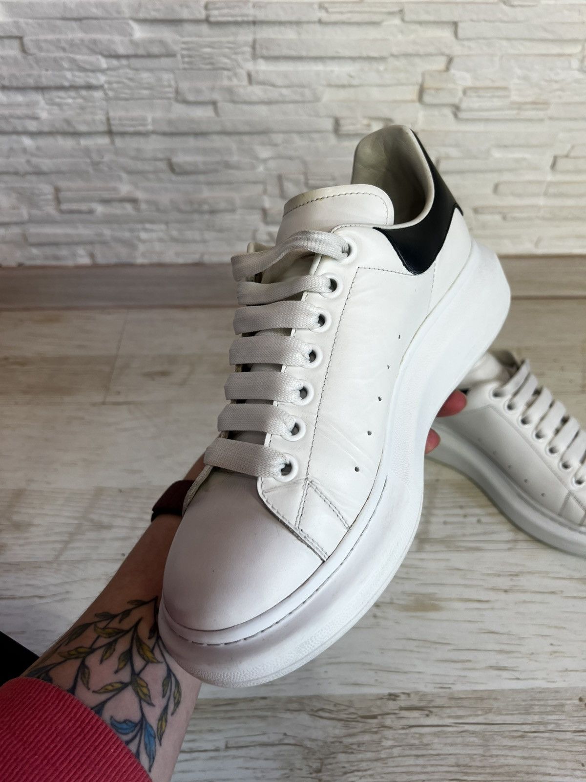 Alexander McQueen Alexander McQueen Leather Sneakers EU 41.5 (27cm) Size US 8.5 / EU 41-42 - 9 Thumbnail