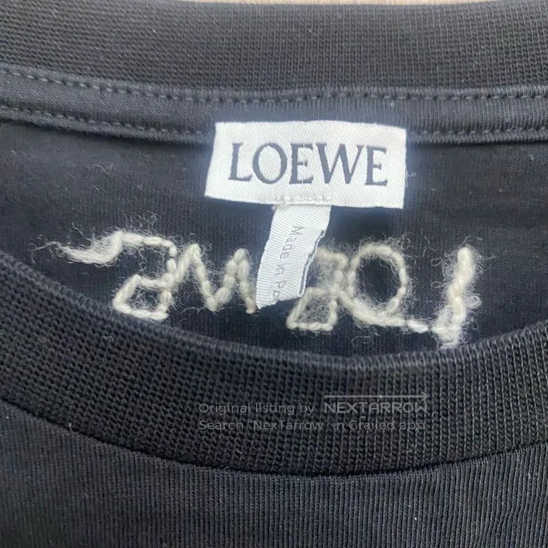 Loewe Loewe Black Round Neck Short Sleeve T-Shirt Size S / US 4 / IT 40 - 2 Thumbnail