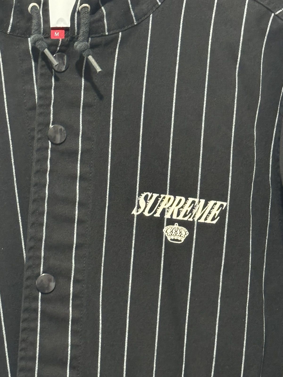 Supreme Supreme Pinstrip Twill Parka Medium Black Size US M / EU 48-50 / 2 - 3 Thumbnail