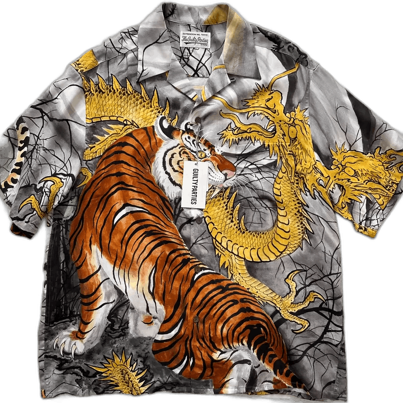 Mastermind Japan WACKO MARIA Tiger Dragon Summer Hawaiian Shirt Size US XL / EU 56 / 4 - 1 Thumbnail