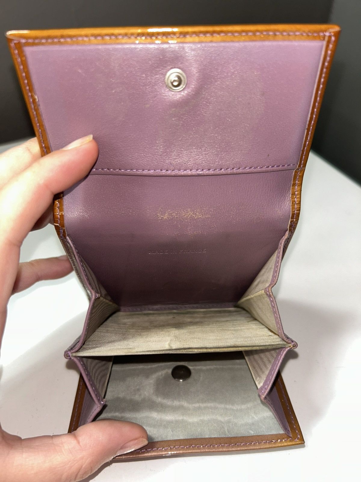Chanel Vintage Chanel Chestnut Orange Patent Leather Compact Wallet Size ONE SIZE - 4 Thumbnail