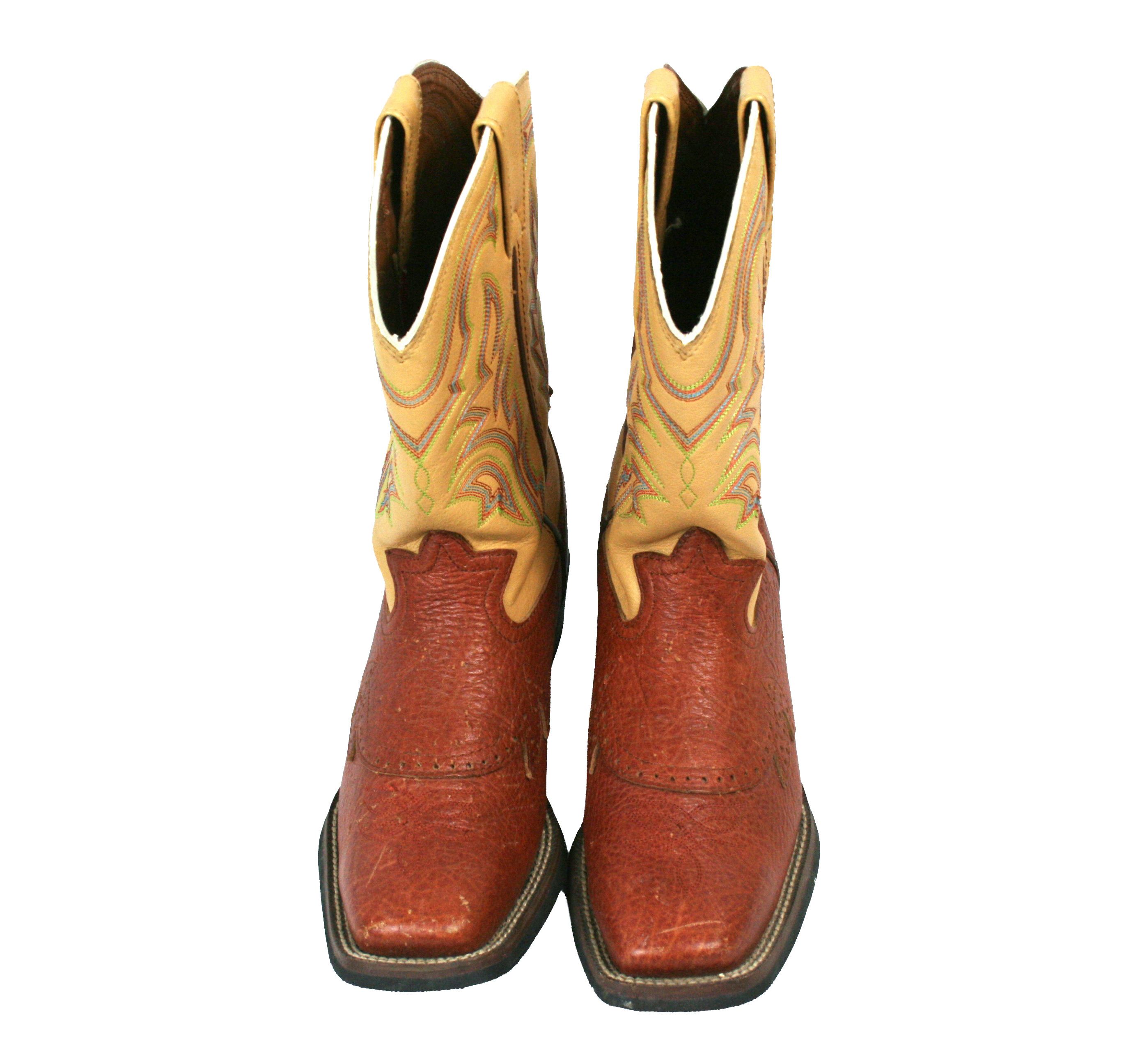 Tony Lama Cowboy Leather Square Toe Boots Size US 7.5 / EU 40-41 - 7 Thumbnail