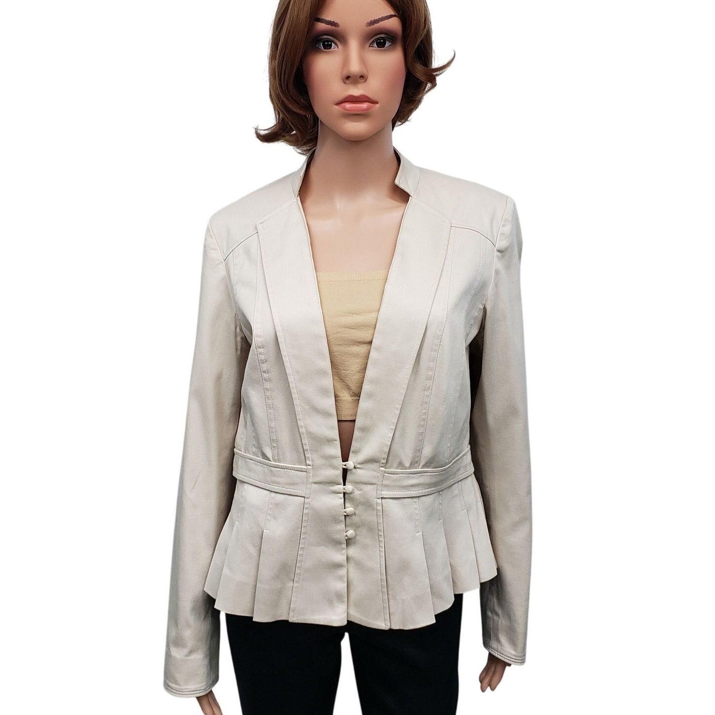 Reiss Reiss Blazer Jacket M/L Peplum Fitted Inverted Notch Collar Size M / US 6-8 / IT 42-44 - 3 Thumbnail