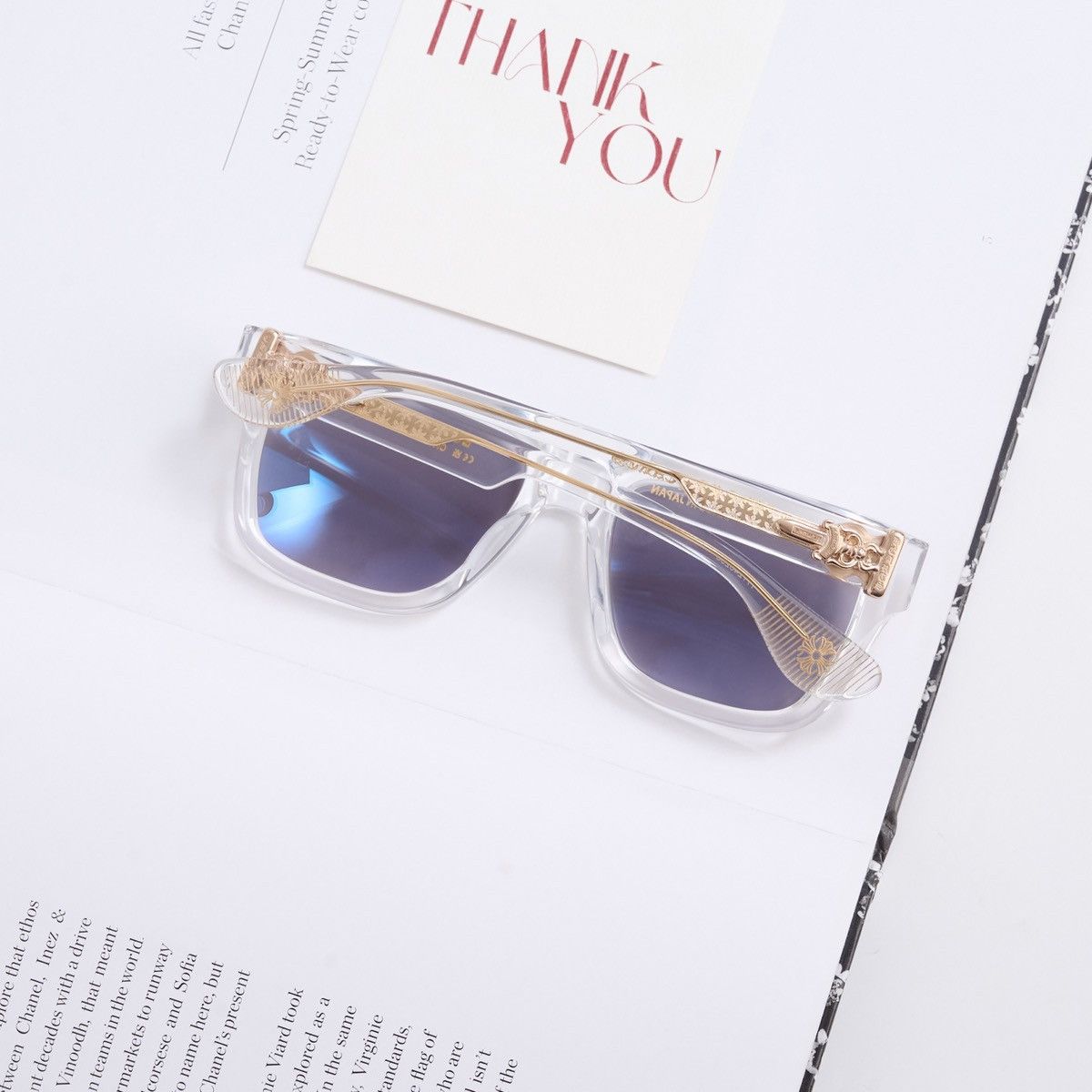 Chrome Hearts CHROME HEARTS BOX-OFFICER CRYSTAL SUNGLASSES Size ONE SIZE - 7 Thumbnail