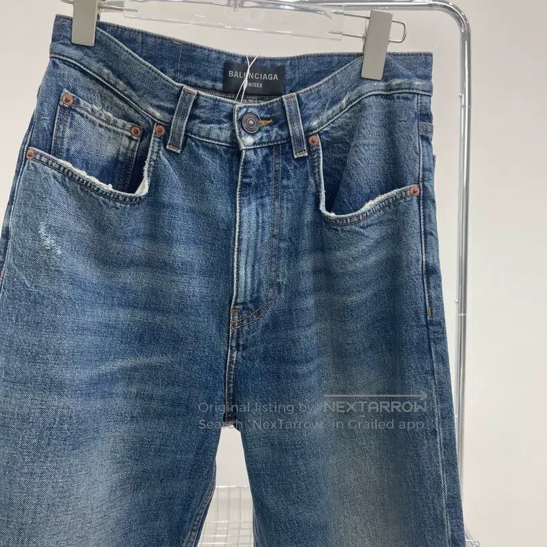Balenciaga Balenciaga size XXS Washed Destroyed Denim Pants Size US 26 / EU 42 - 6 Thumbnail