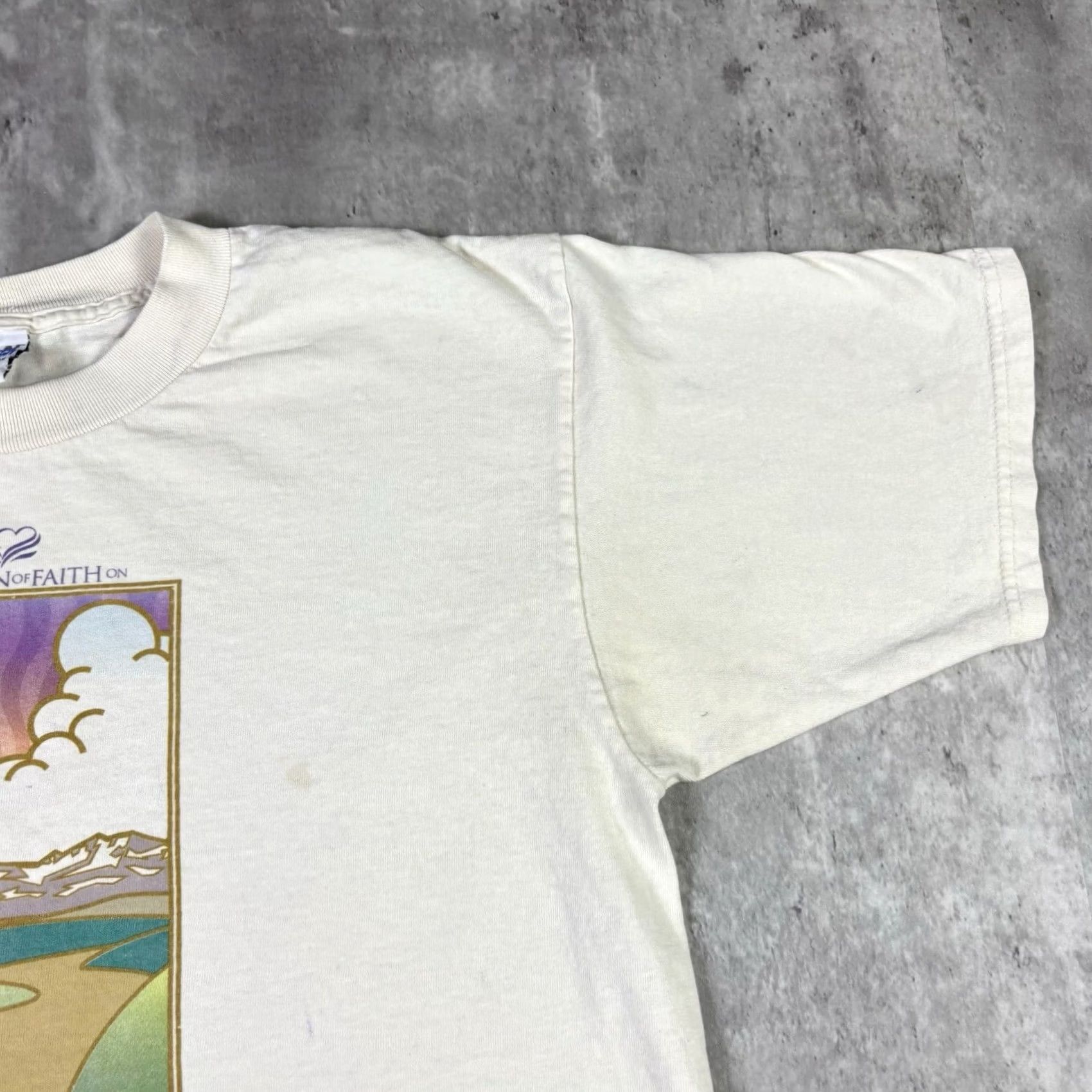 Gildan VINTAGE Feminist Fath God Religion Christian T Shirt Art Promo Womens L 90s Size L / US 10 / IT 46 - 7 Thumbnail