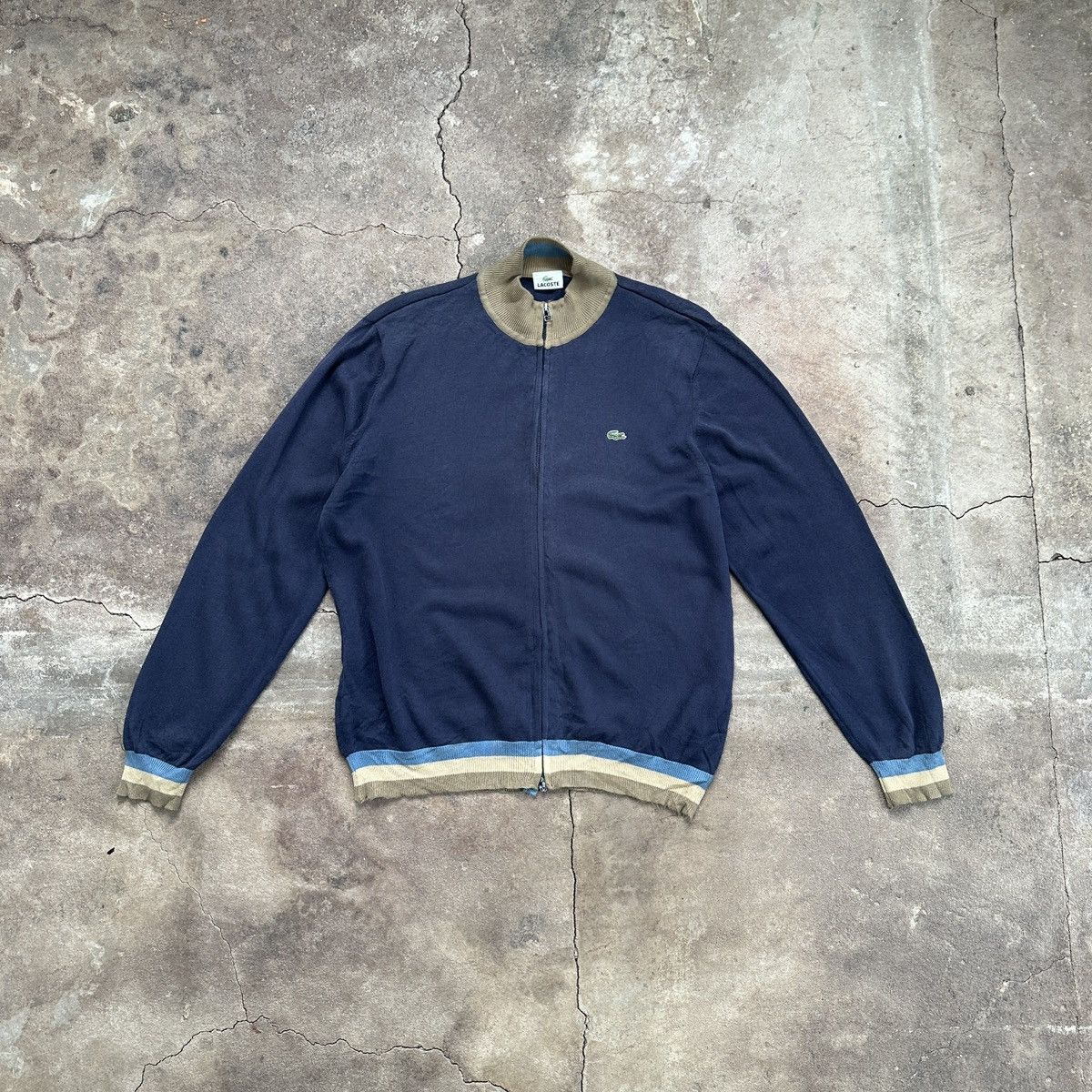 Lacoste × Vintage Vintage Chemise Lacoste Sweater zip Size US L / EU 52-54 / 3 - 1 Thumbnail