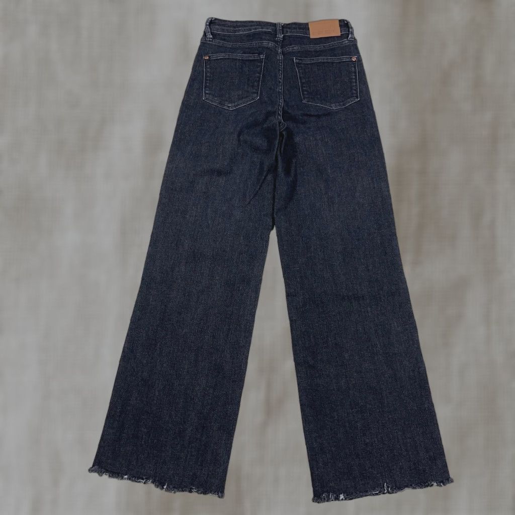 Vintage Judy Blue Jeans Women 5 27 Straight Leg Relaxed Fit Black Wash Frayed Raw Hem - Vintage? No Size 27" / US 4 / IT 40 - 1 Thumbnail