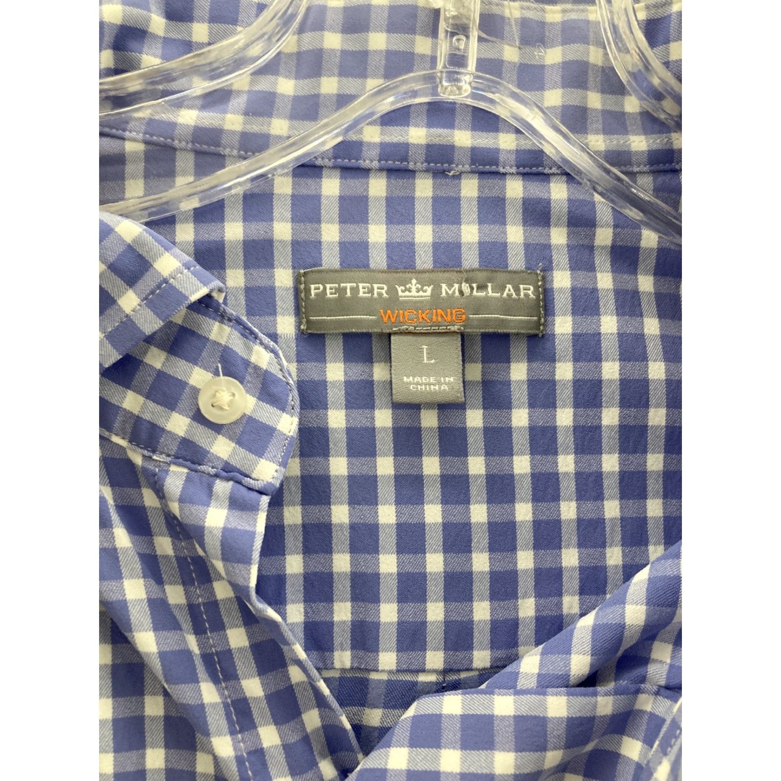 Peter Millar Peter Millar Button-Up Shirt Mens Size Large Blue Plaid Long Sleeve Size US L / EU 52-54 / 3 - 6 Thumbnail