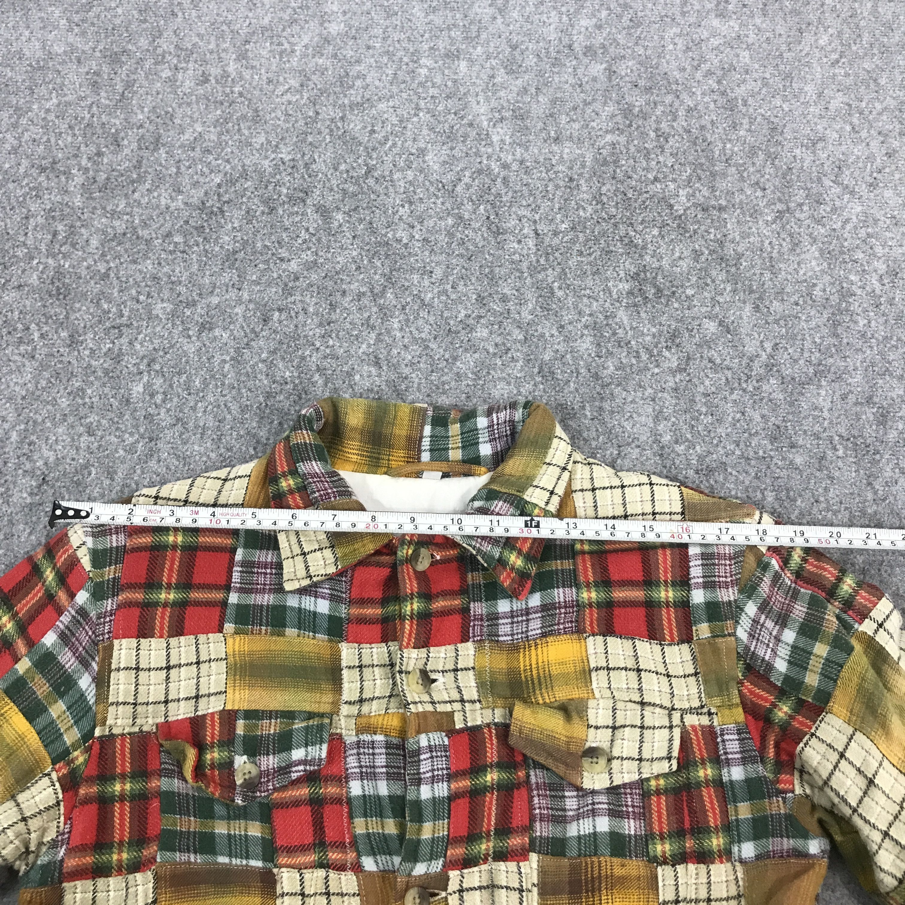 Japanese Brand × Vintage Vtg Japanese brand patchwork Tartan designs button jacket Size US M / EU 48-50 / 2 - 8 Thumbnail