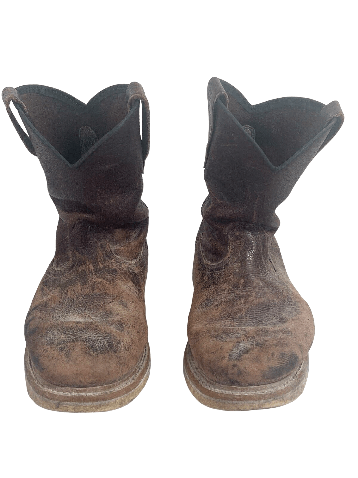 Red Wing vtg Irish Setter Destroyed Brown Leather Boots Size 12 Size US 12 / EU 45 - 1 Thumbnail