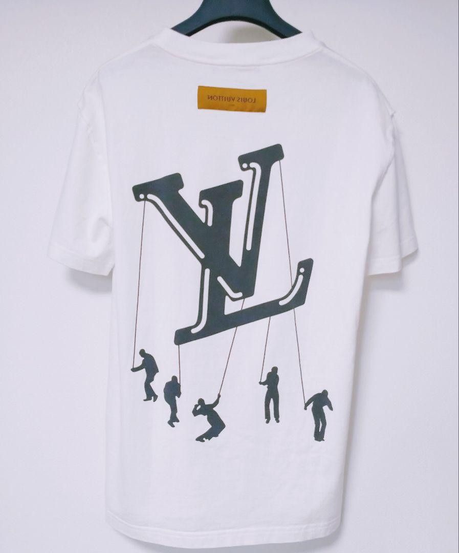 Louis Vuitton Men Floating LV Printed T-Shirt Cotton White Slim