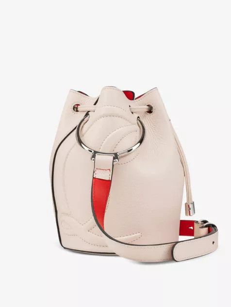 Christian Louboutin o1s1wg110125 Size:OS/Side Leather Bucket Bag in White Size ONE SIZE - 2 Thumbnail