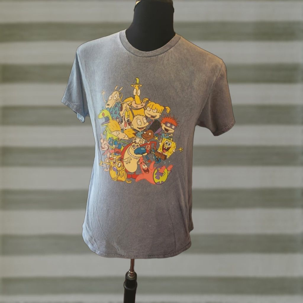 Nickelodeon NICKELODEON T Shirt MENS Medium BLUE SPONGE BOB REN STIMPY RUGRATS Size US M / EU 48-50 / 2 - 1 Thumbnail
