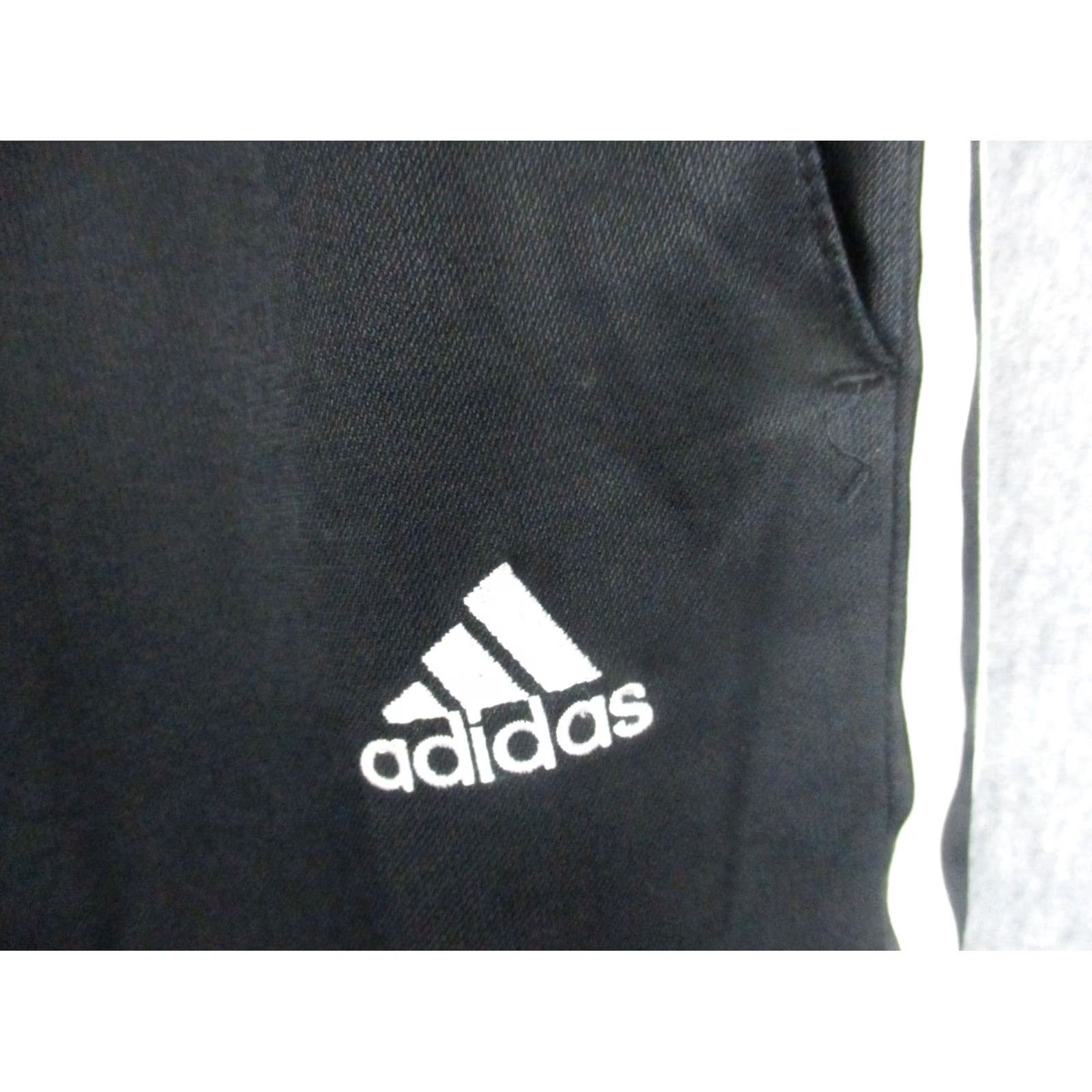 Adidas Adidas Track Pants XL Men Black Three Stripe Windbreaker Lined Soccer Zip Ankle Track Pants Size US 36 / EU 52 - 2 Thumbnail