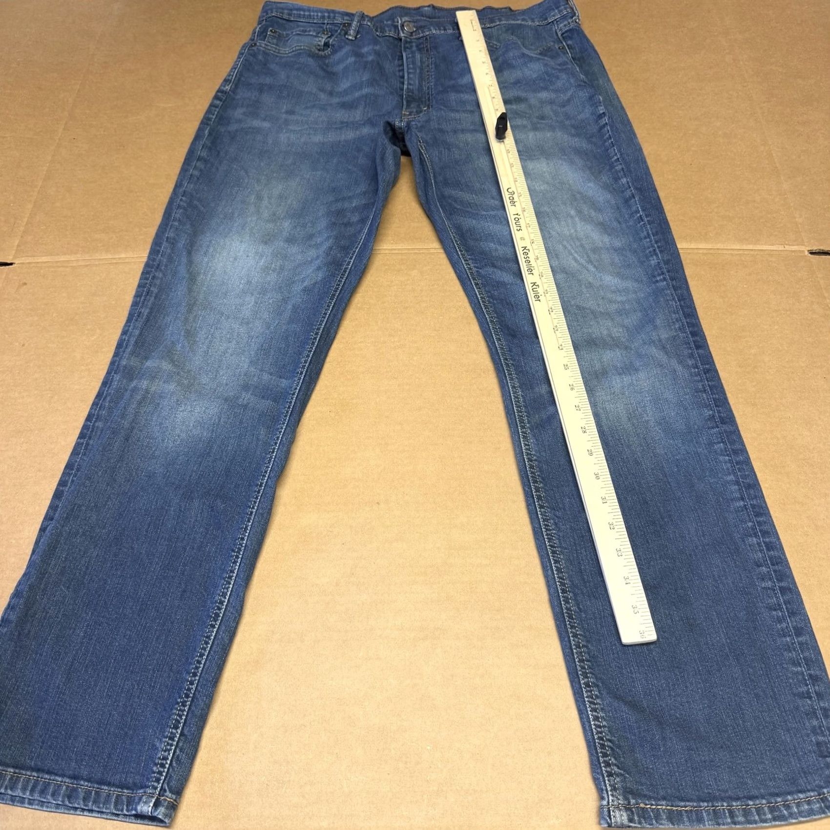 Levi's Levi's 541 Athletic Taper Jeans Mens 38x34 Medium Wash Blue Denim Size US 38 / EU 54 - 4 Thumbnail