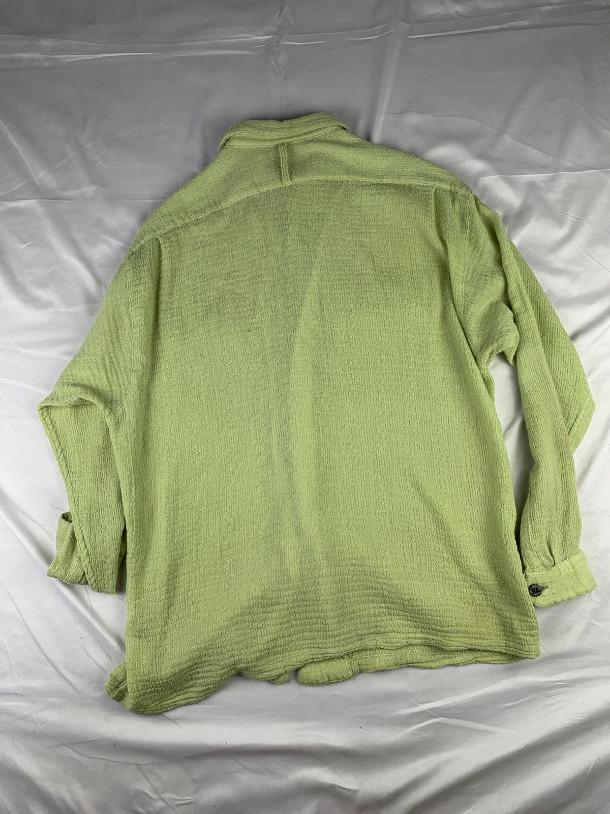 Japanese Brand 1990s santa fe Matcha Green Mohair Light Shirt Size US L / EU 52-54 / 3 - 2 Thumbnail