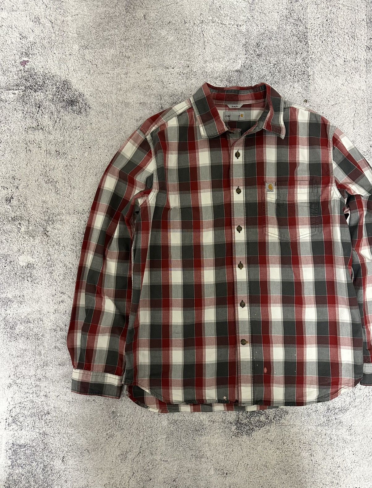 Carhartt Carhartt Essential Plaid Open Collar Long Sleeve Shirt Logo Size US L / EU 52-54 / 3 - 3 Thumbnail