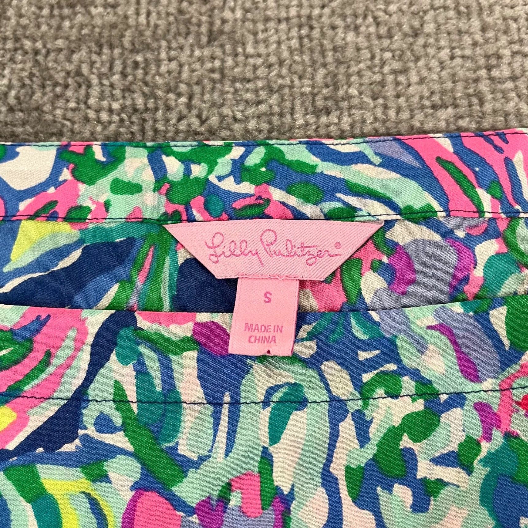 Lilly Pulitzer Lilly Pulitzer Top Womens Small Adira Off Shoulder Stretch Silk Exotic Escapade Shirt Womens S Multicolor Floral 3/4 Sleeve Blouse Mens? No. Size S / US 4 / IT 40 - 2 Thumbnail