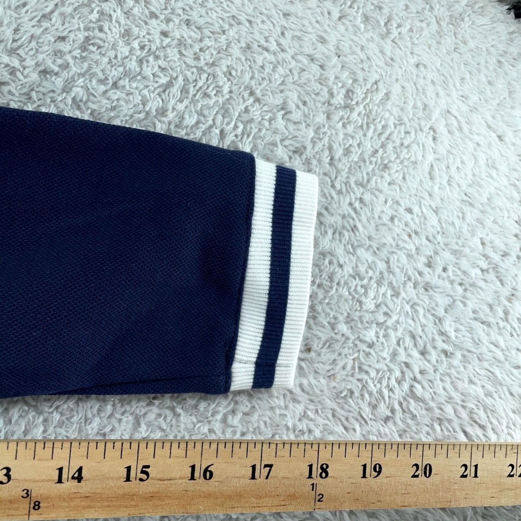 Vintage Isaac Mizrahi Live! Cardigan Sweater Womens 1X Navy Blue Stripe Knit Open Front Size XL / US 12-14 / IT 48-50 - 7 Thumbnail