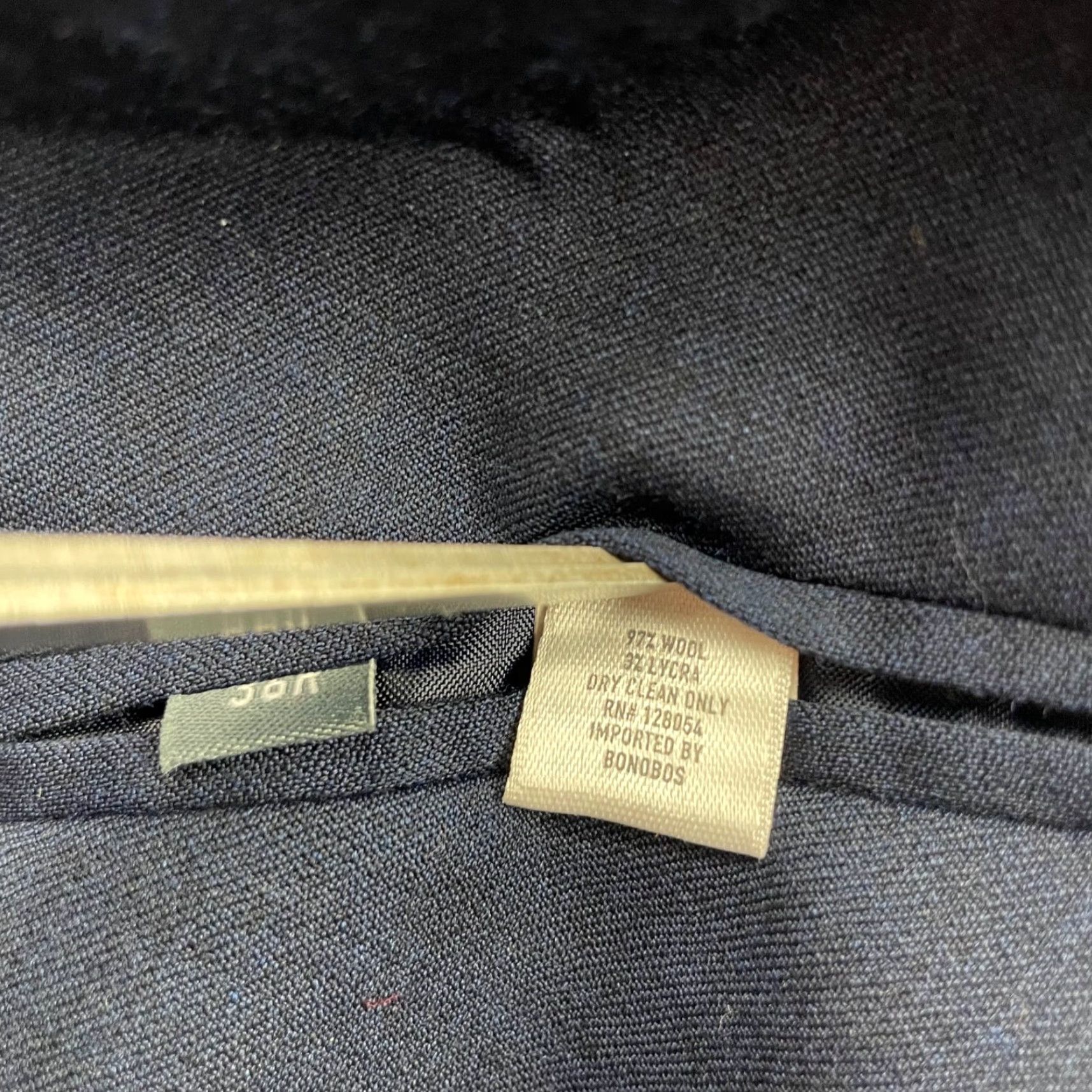 Bonobos NEW Bonobos Men’s Blazer Navy Blue Wool Stretch Slim Fit 2-Button 36R Size 36R - 7 Thumbnail