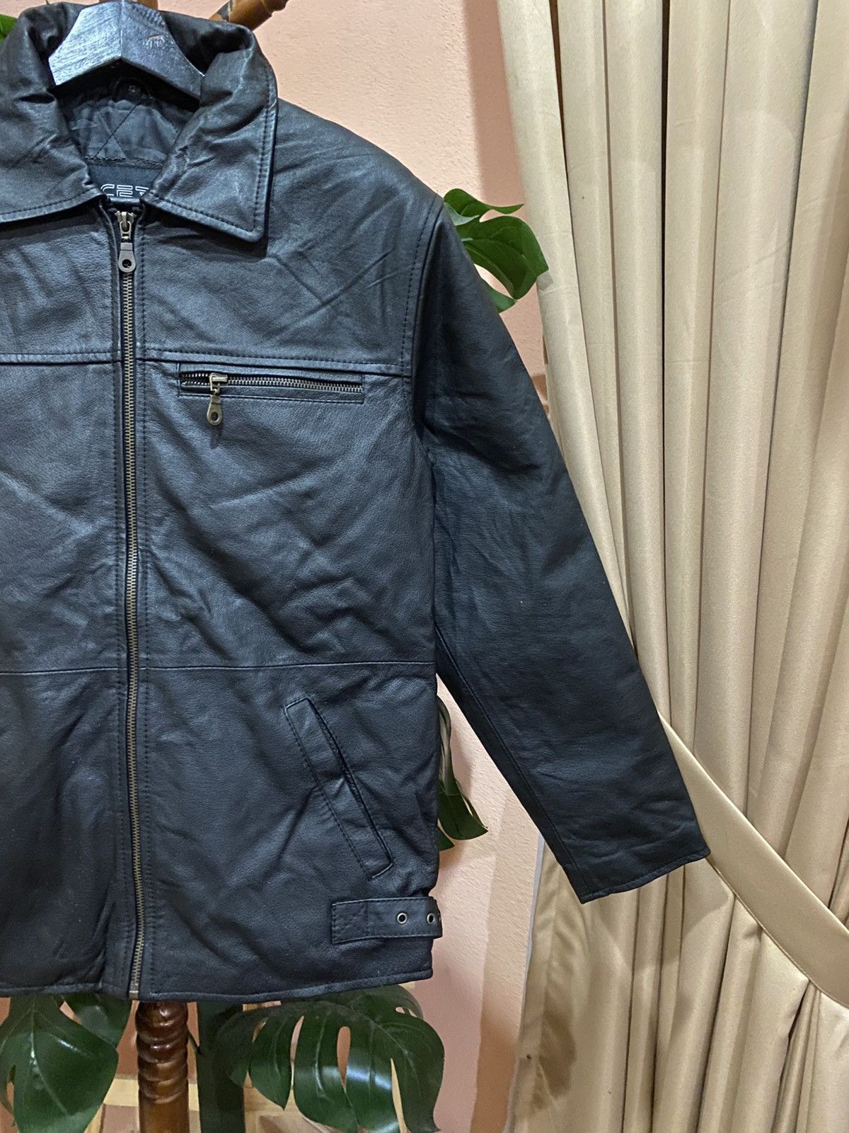 Other K CERO Black Faux Leather ZipUp Jacket Minimalist Moto Style Size US XS / EU 42 / 0 - 4 Thumbnail
