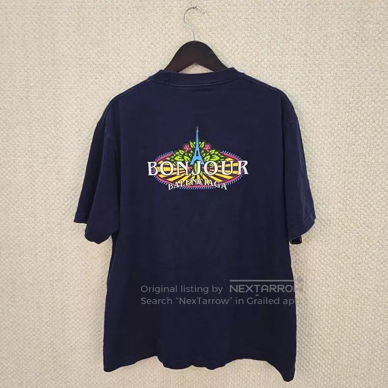 Balenciaga Balenciaga Dark Blue Short Sleeve T-Shirt, Size S Size US S / EU 44-46 / 1 - 2 Thumbnail