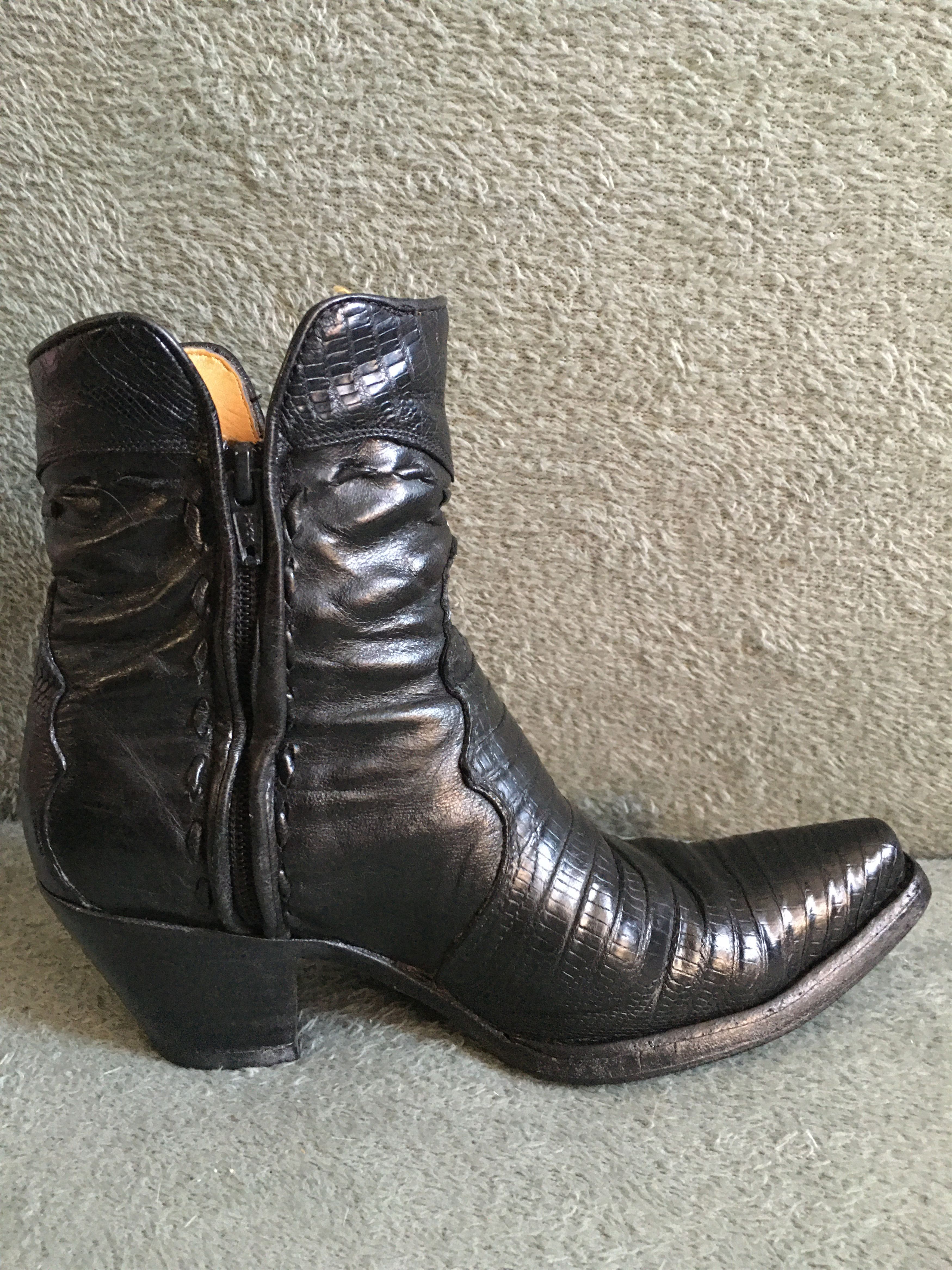 Handmade × Old Gringo Old Gringo Mexicana Croco Embossed Ankle Boots EU35 US5.5 Size US 5.5 / IT 35.5 - 3 Thumbnail
