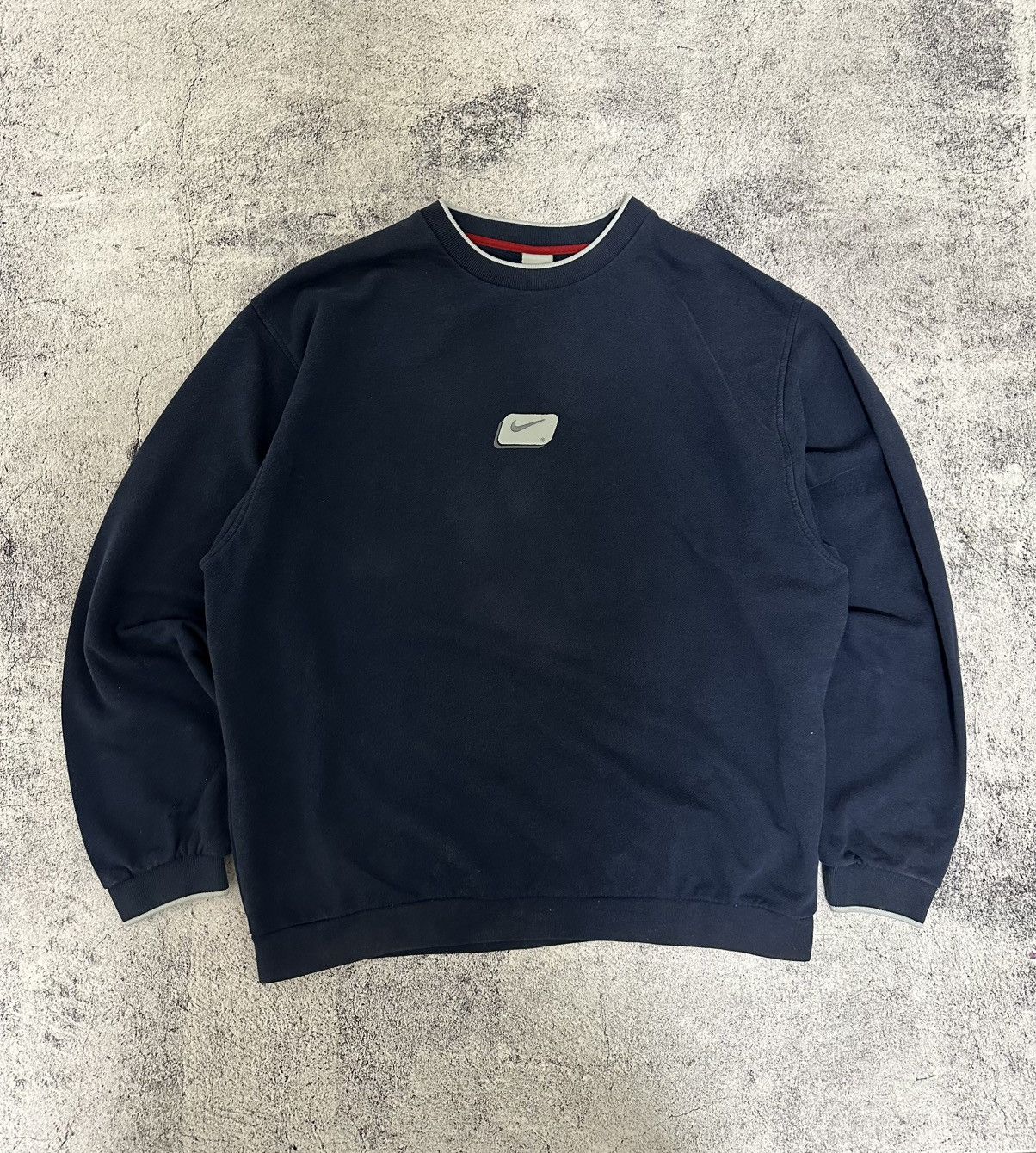 Nike Vintage Nike Blue Sweatshirt Box Logo Centre Embroidered Size US XL / EU 56 / 4 - 1 Thumbnail